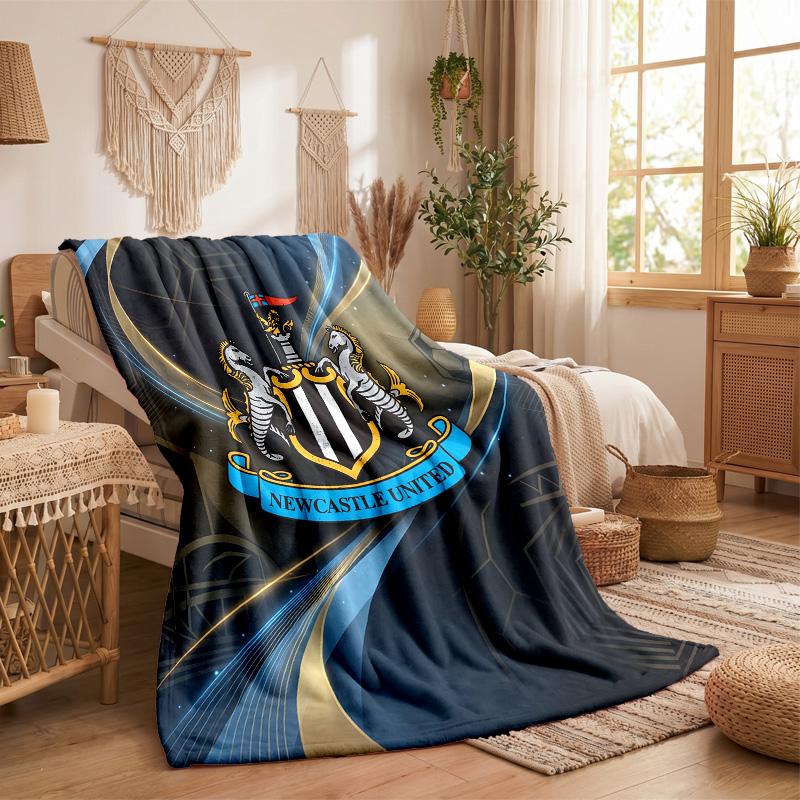 Newcastle United Football Print Flannel Blanket Soft Warm Sofa Bed Throw Blanket For Home Office Bedroom