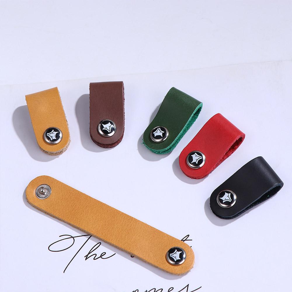 Organizer Cable Strap Cable Clip Winder Straps Cowhide Leather Cord Cable Holder Tidy Storage Cable