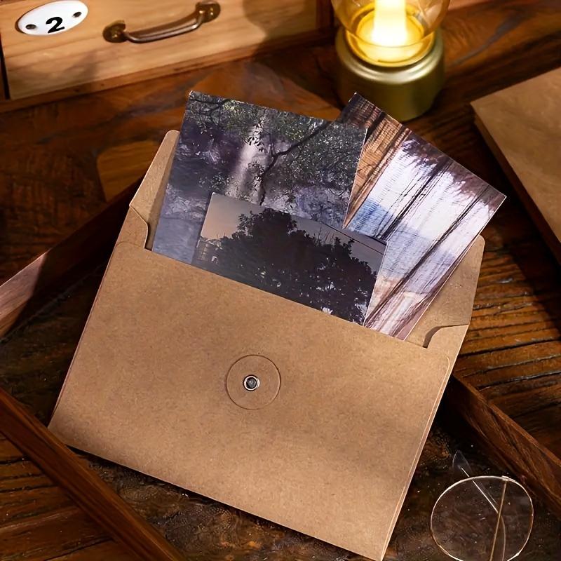 6 шт. винтажные конверты для файлов, портативные простые утолщенные сумки-конверты премиум-класса для студентов, сумки для хранения крафт-конвертов, пакеты для документов с оберткой