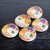 Waza No Kura: Stylish Kutani Ware Chopstick Rests, Set of 5, Flower Design, Ceramic, Premium Brand, Japanese Tableware, Cutlery Rest, Made In Japan