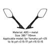 2Pcs Motorcycle Rear View Mirrors Replacements Side Mirrors for Yamaha YZF-R25