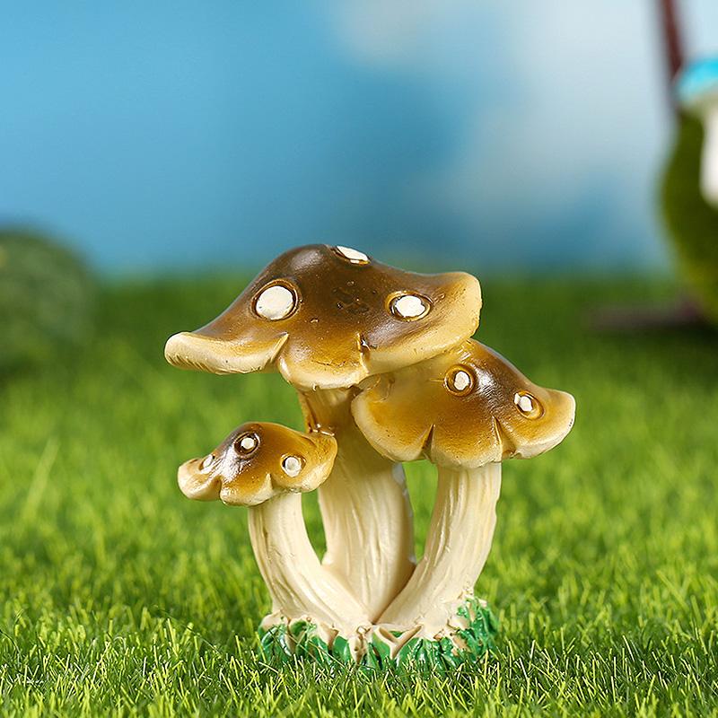 Имитация грибов Миниатюры Сказочный сад Мох Террариум Изделия из смолы Украшения Сад Искусственный бонсай Ландшафтные украшения