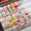 50Pcs 3D Santa Claus Snowman Elk Christmas Nail Charms Cartoon Xmas Sock Resin Nail Art Decoration DIY Nail Rhinestones Resin