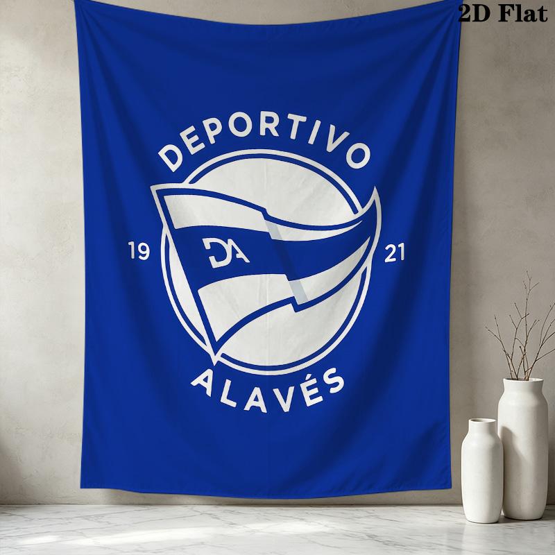 Deportivo Alaves Wall Tapestry Aesthetic Wall Hanging Printed Fabric Blanket Decorative Tapestries For Bedroom Living Room Home Decor
