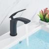 Quyanre Белый Черный Латунный Смеситель Для Раковины Смеситель Для Ванной Комнаты Холодной и Горячей Воды Однорычажный Водопроводный Кран Для Раковины Водопад