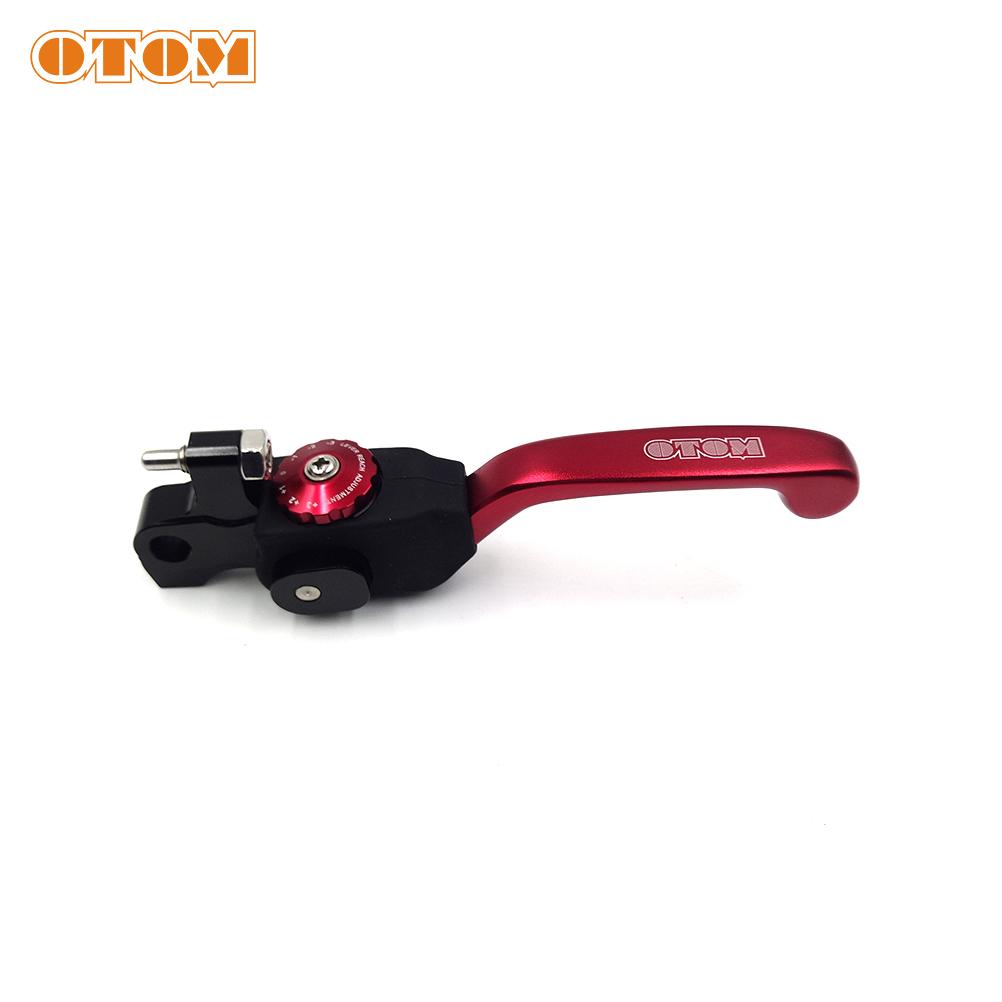 OTOM Motorcycle Brake Handle Motorbike Modification CNC 7 Gear Adjustable Fold Front Brake Lever For KAYO T6 T4 K6 NC250 CB250