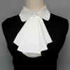 1 Piece of White Fake Collar Inspired by European Medieval Renaissance Ruffs, Serving As a Bib, Cravat, Equestrian Collar Access