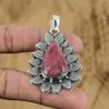 Натуральный тулит драгоценный камень индийские украшения 925 стерлинговое серебро кулон для женщин