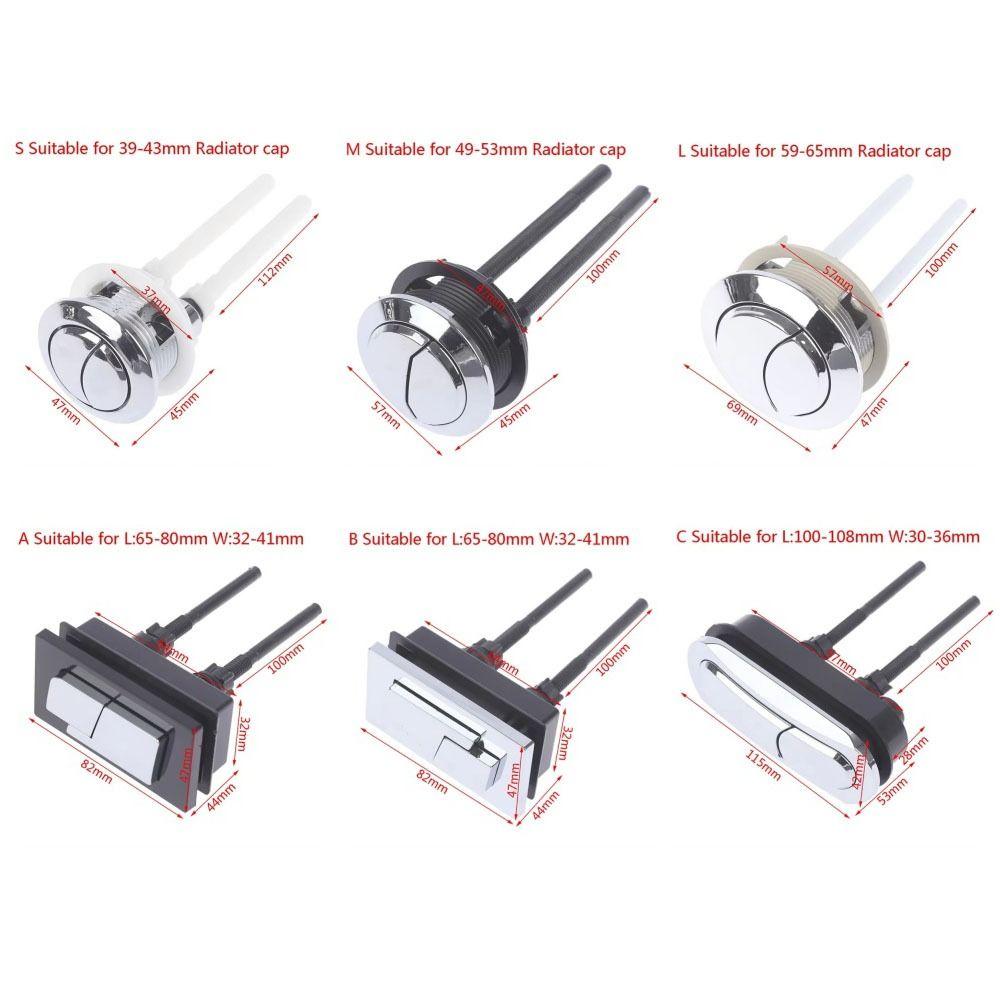 1Pcs Plastic Toilet Push Buttons Round/Square Shape Dual Flush Button Bathroom Accessories