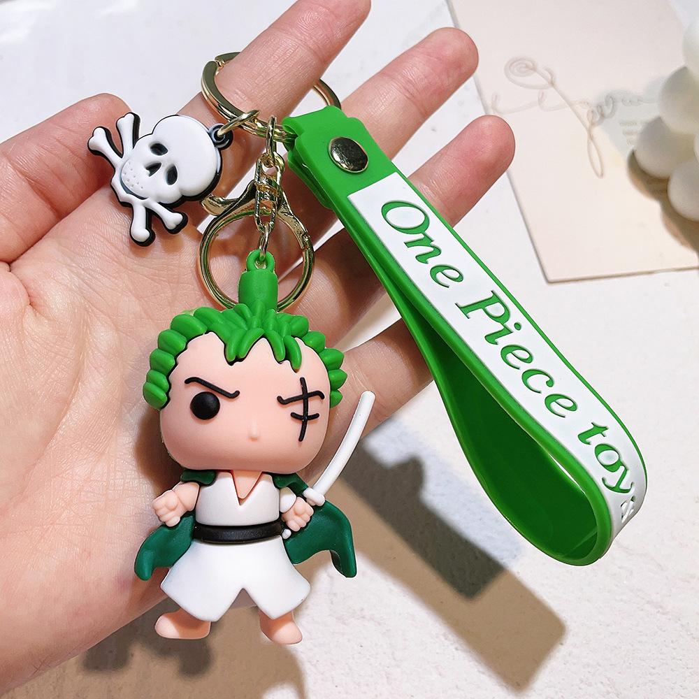 50Styles ONE PIECE Themed Keychain Cute Luffy, Roronoa Zoro, Silicone Toy Doll Key Chain Backpack Decor Small Gifts for Friend