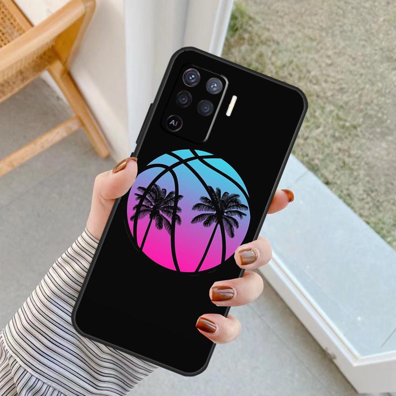 Sport Love Basketball Case For Oppo A94 A74 A54 A80 A60 A40 A18 A38 A58 A78 A98 A96 A76 A16 A15 A17 A57 A77 A5 Pro