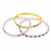 Stainless Steel Personalized Niche Style Diy Bracelet Inlaid With Multi-Color Zircon Titanium Steel Gold-Plated Elastic Rope Bracelet