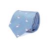 Used [New] [COLORATA] Colorata White Pelican Necktie (145 X 8.5cm Blue Fine Pattern 100% Silk Jacquard Weave) Animal Pelican Bird Animal Gift Present