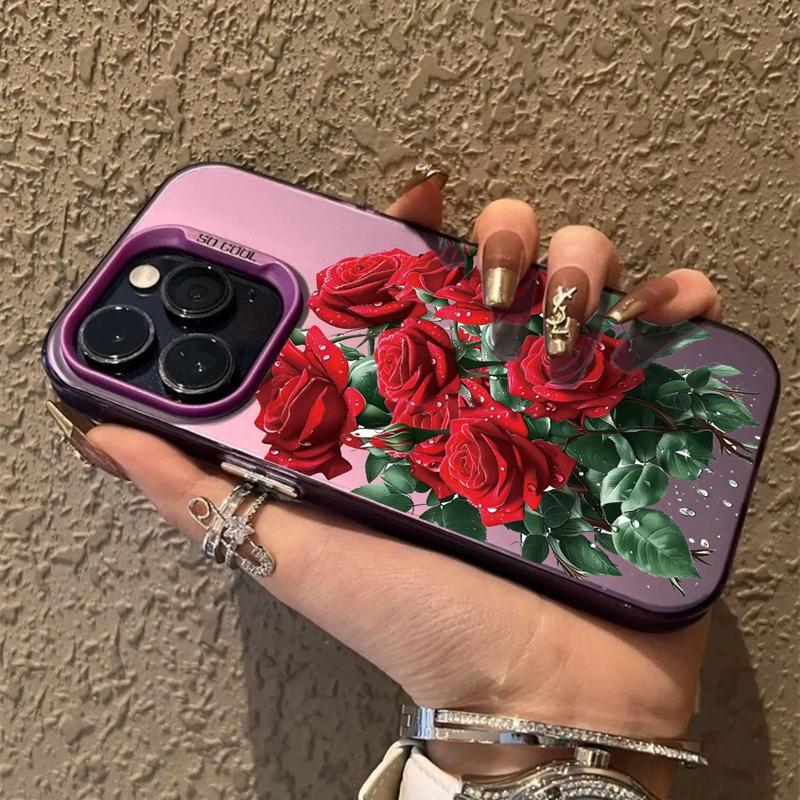 Чехол Rose Flower для iPhone 16 Pro Max Samsung A55 A35 S24 FE Xiaomi Redmi Note 13 Pro 14C Huawei Honor 200 противоударный бампер для телефона с защитой от царапин