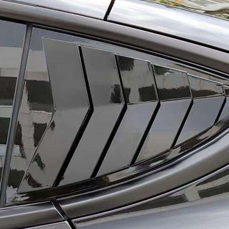 For Tesla Model 3 Highland 2024 ABS Rear Car Window Shutter Cover Louver Side Vent Trim Triangle Modified Car Auto Accessories