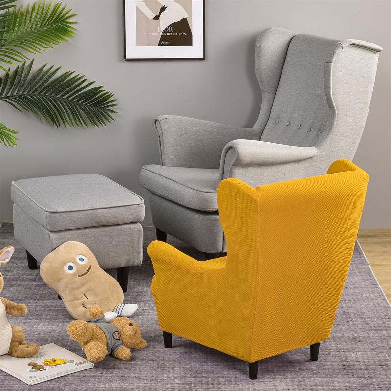 Чехол на кресло с подголовником для детей, маленький жаккардовый чехол для дивана с подголовником, эластичный чехол для кресла из спандекса, защитный чехол для мебели