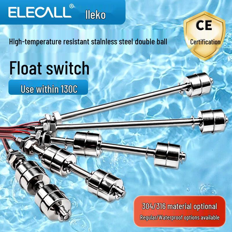 ELECALL Stainless Steel Double Ball Float Liquid Level Switch Sensor (CN version)
