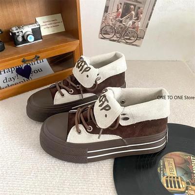 Мода 2025 Повседневная обувь на платформе для женщин Винтажная мода Весна и осень Спортивные кроссовки Студенческая Удобная женская обувь muj