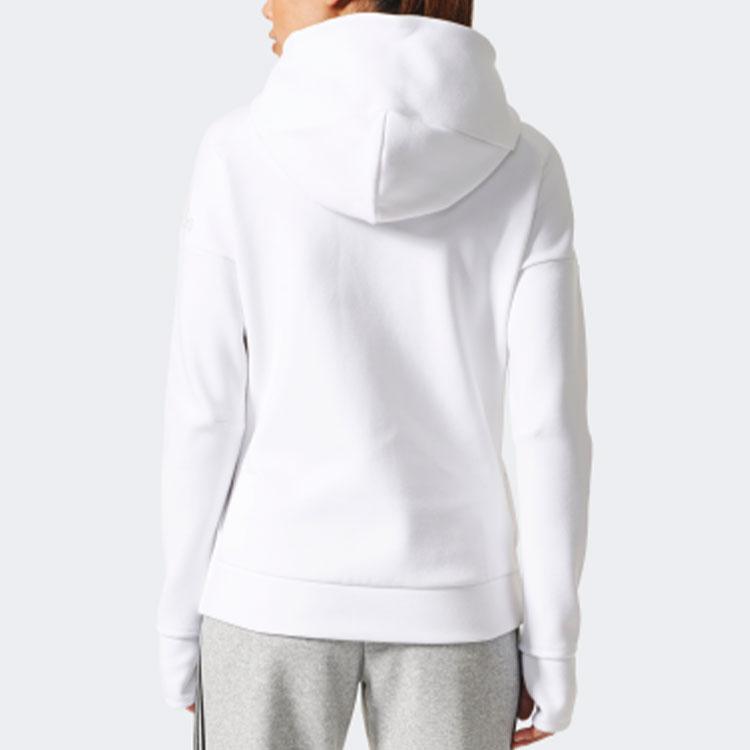 Adidas Zne Hoodie 2 однотонная полосатая спортивная трикотажная куртка женская толстовка с капюшоном белая CE4122