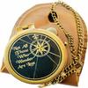 Brass Pocket Compass with Engraved Antique Brass Compass On Chain with Leather Case,, Wedding Gifts by Brass Nautical Compass