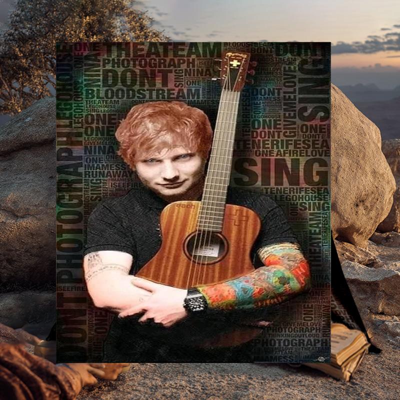1PC Ed music Guitar Flannel Blanket Gift, Suitable for Both Men And Women, Soft Ideal for Beds And Sofa, Birthday Or Christmas Gift