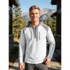Men S Long Sleeve Hooded Waffle Color Block Casual Sweatshirt