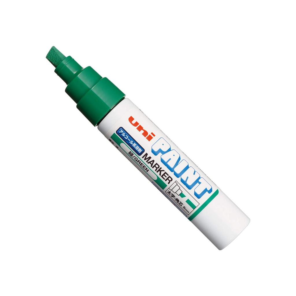 Mitsubishi Pencil Uni Alcohol Paint Broad Marker, Tip, Green, 5-pack, PXA300.6