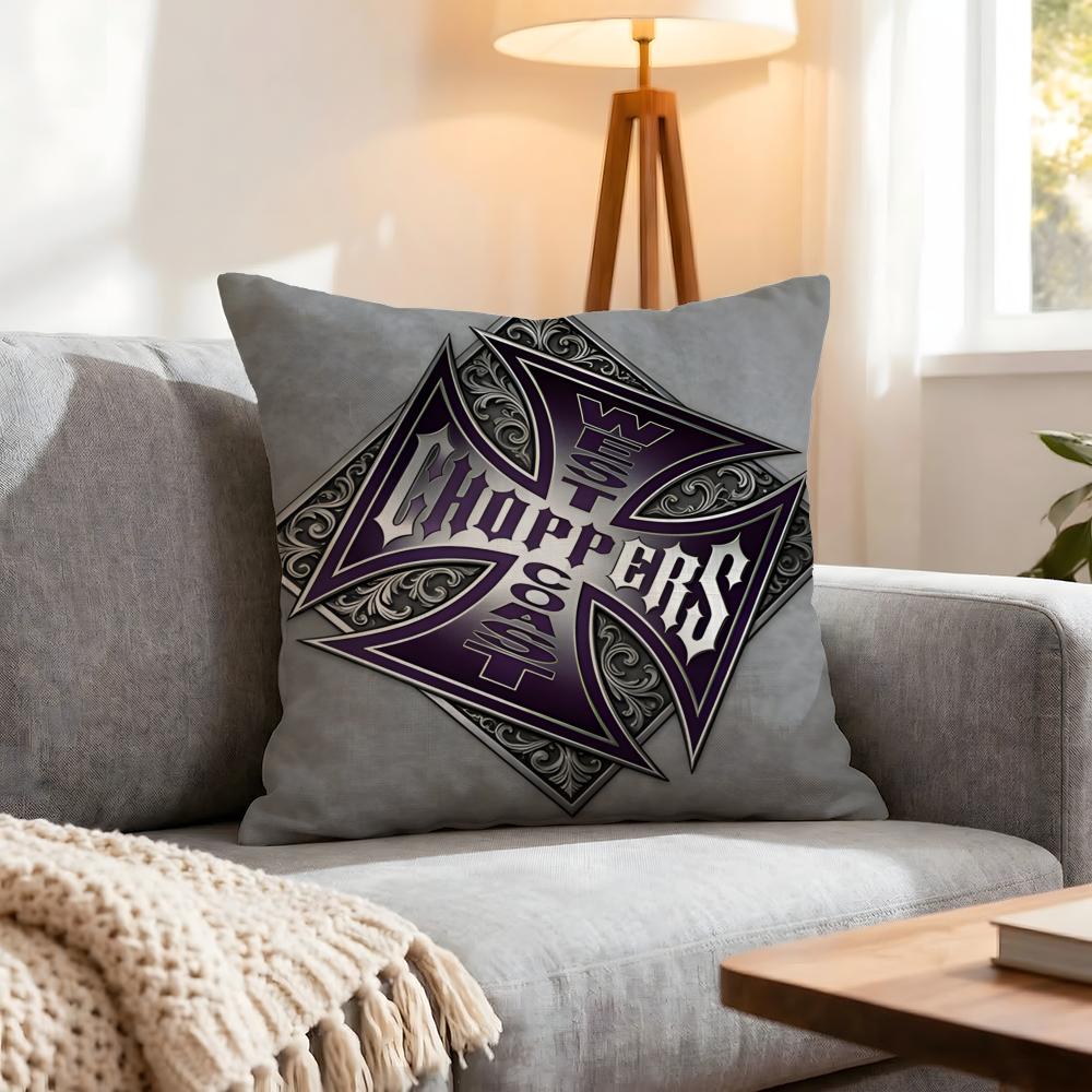 Brand West Coast Choppers Cushion Cover 1Pcs Decorative Covers Soft Cushion Case For Sofa Couch Decor 40X40 45X45 Pillowcases
