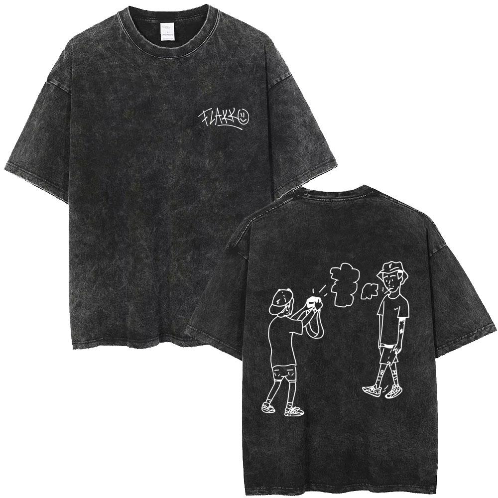 Washed Vintage Rapper Rels B Skinny Flakko Graphic Tshirt Unisex Hip Hop Pop Music T Shirts Unisexs Unisex Fashion Oversized Tshirts