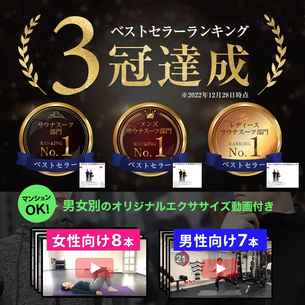 Smarty Sauna Suit for Men and Heavy and Loved by World Athletes Includes Video Women, 3-Piece Set, Washable, Sweating, Running, Walking, Exercise, &