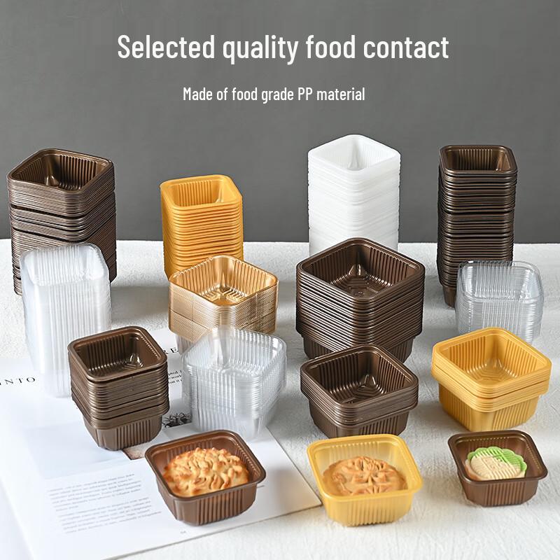 Утолщенные пластиковые вкладыши для лотков для лунных пряников и выпечки, 100 штук