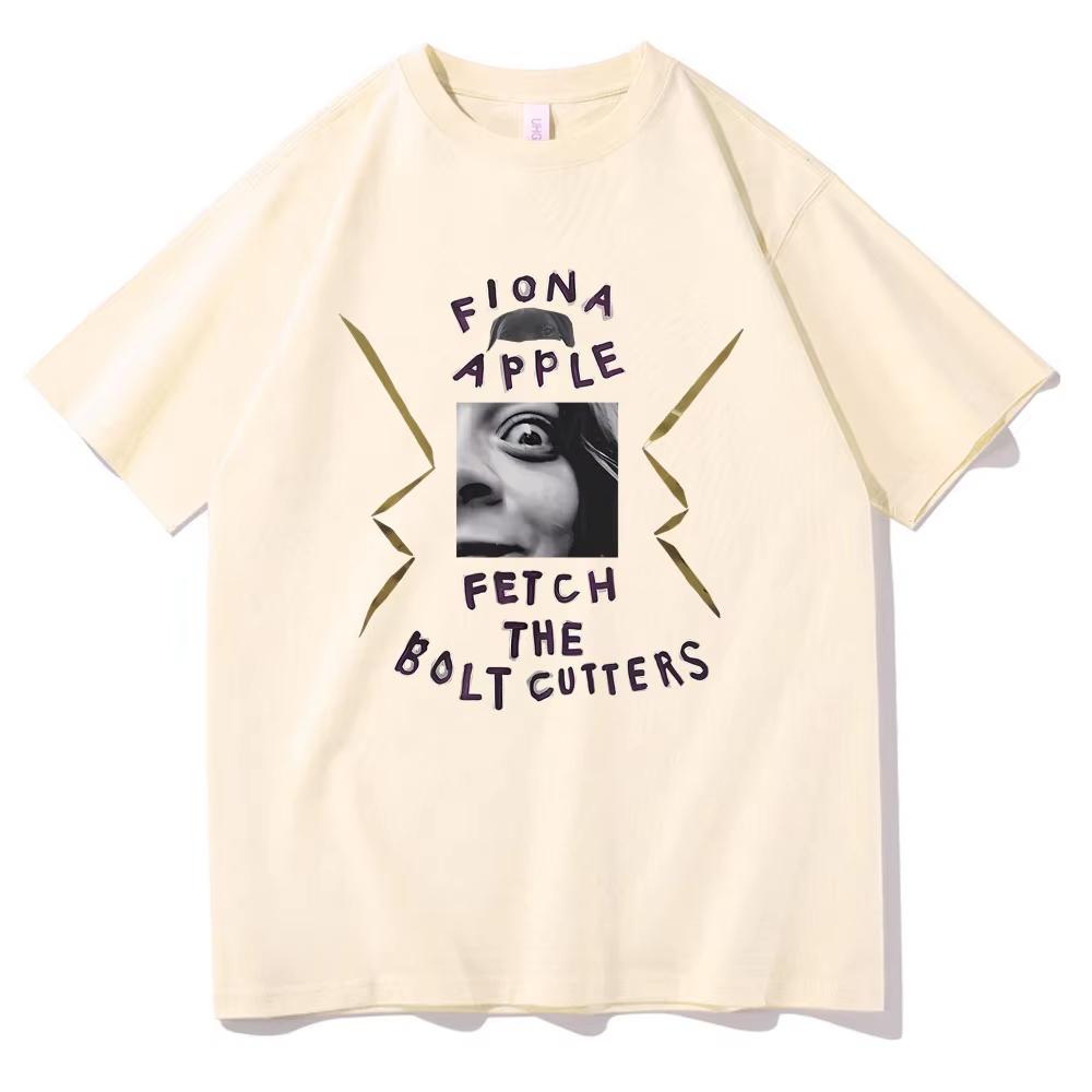 Лимитированная футболка с принтом альбома Fiona Apple Fetch The Bolt Cutters Оверсайз Мужская Женская Рок Уличная мода Мужская мода Хип-хоп Футболка