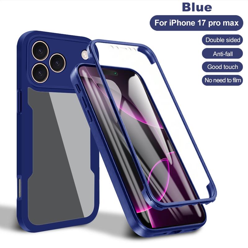 Прозрачный чехол с полной защитой корпуса 360 для iPhone 17 Pro Max iphone17 Air 5G, противоударный бампер для переднего экрана