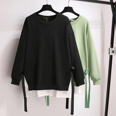 Женская свободная толстовка большого размера на весну и осень с длинными рукавами, повседневные пуловеры, топы