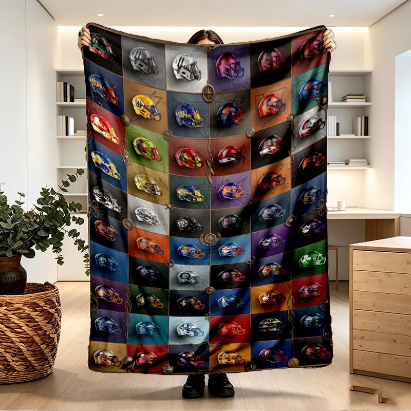 NFL Print Blanket - Soft & Comfortable, for Bedroom, Travel, Sofa, Home Decoration - Birthday Christmas Gift for Friend