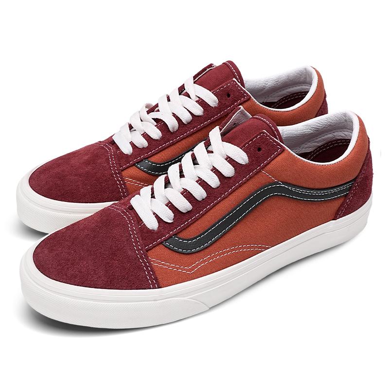 Vans Old Skool Casual Low-Top Skate Shoes Unisex Sneakers Orange Red VN0007NTEHC1