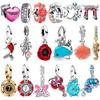 Новые летние шармы Медь Океан Лобстер Ракушка Паве Клип Подвеска Распускающаяся роза Подходят для оригинального браслета Ожерелье Ювелирные изделия