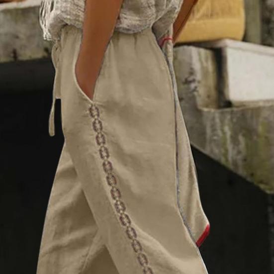 Женские повседневные брюки, легкие, дышащие, универсальные брюки с регулируемой резинкой на талии, удобные карманы, повседневная одежда