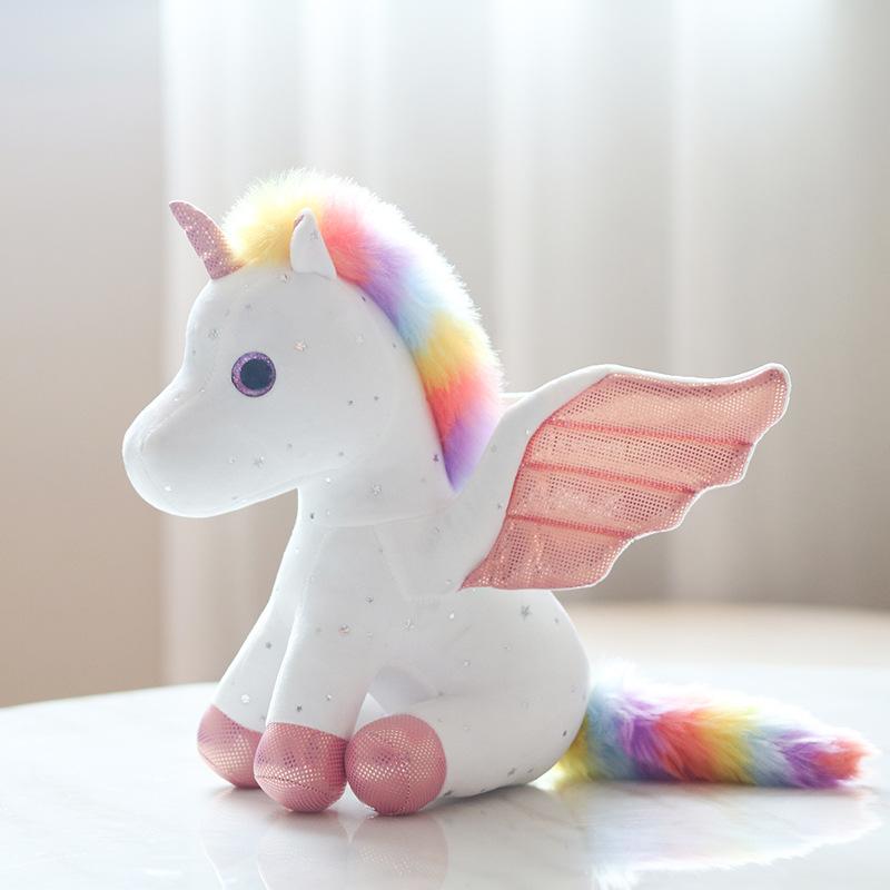 Plush Toy New Mascot Doll Gift Rainbow Starry Unicorn Plush Doll Toy Doll