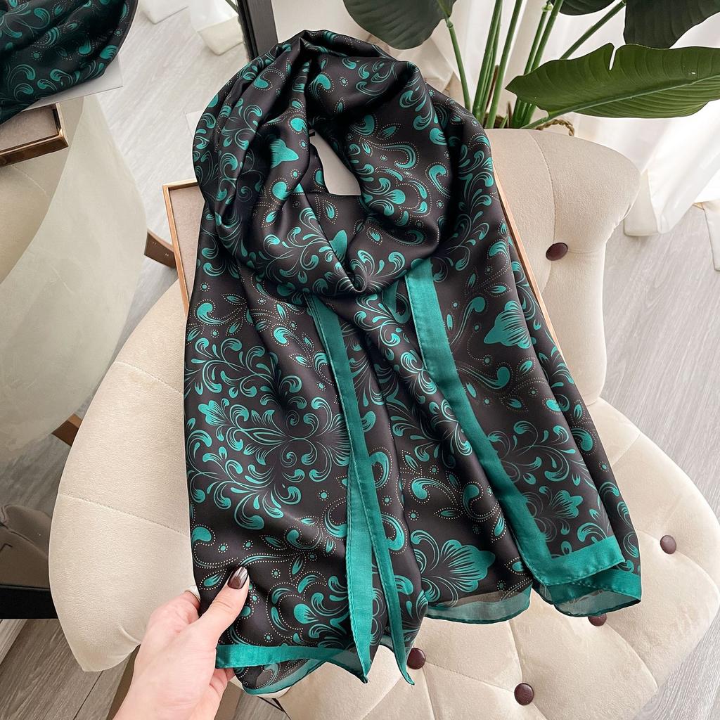Print Scarf Big Art Flower Women Shawl Beach Towel Women