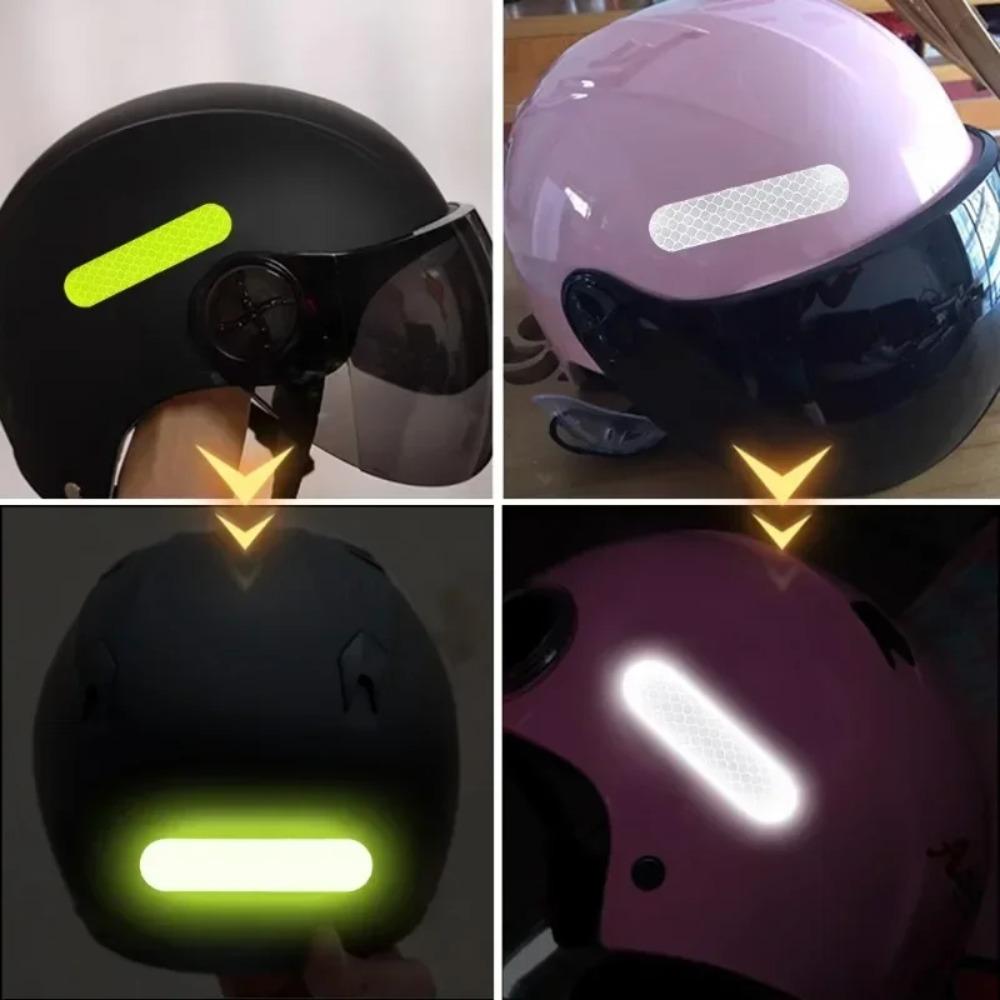 8PCS Safety Warning Reflective Stickers Reflect All Light Sources Car Parts  Motorcycle