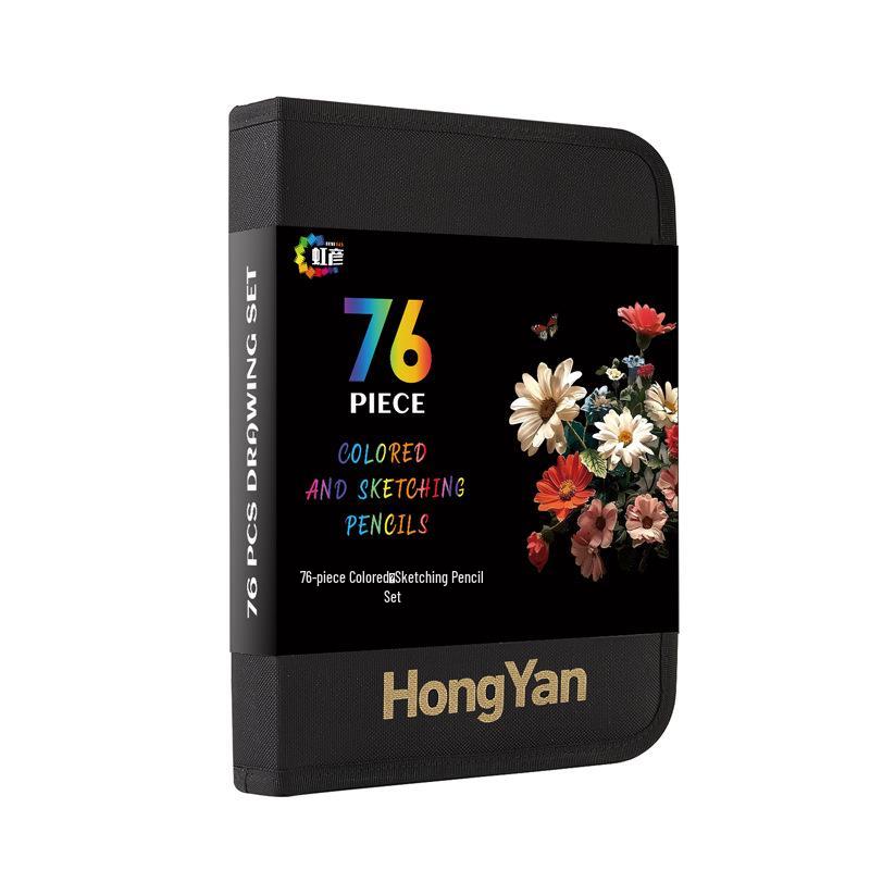 Набор для рисования и скетчинга из 76 предметов с водорастворимыми масляными цветными карандашами и сумкой для хранения