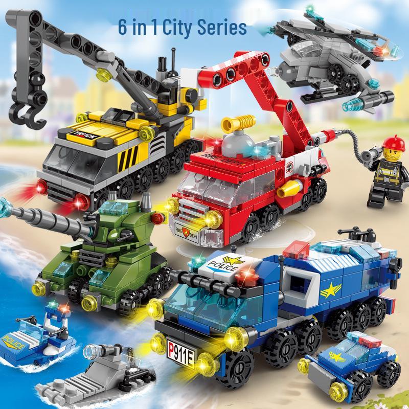 Military & Emergency Vehicles Building Blocks - Compatible with Lego, Educational & Transformable for Kids.