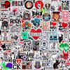 100Pcs/Set Rock & Roll . HipHop Punk Rock Art Mini Diary Manual Stickers DIY Scrapbooks Album Decor Decals Stickers