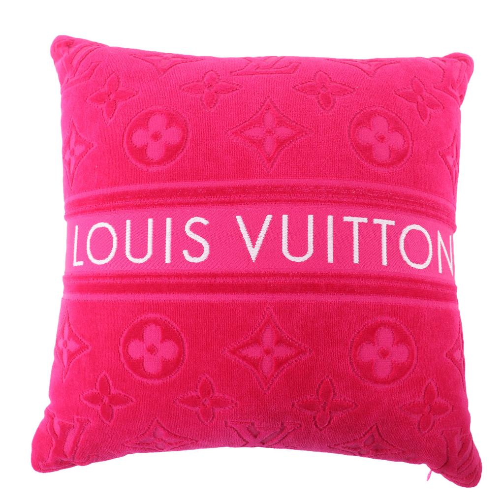 Excellent LOUIS VUITTON cushion Coussin LV Vacation Logo design Women M77525 Used
