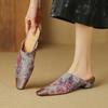 2024 New Fashion Muller Shoes High-Quality Sheep Suede Comfortable High Heel Slippers Simple Home Slippers Daily Casual Shoes