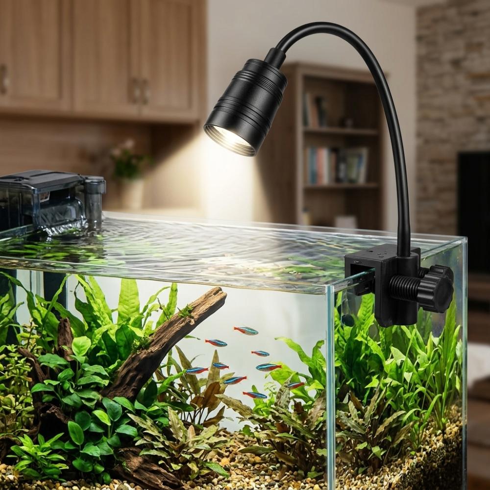 Variable Focus Fish Tank Clip Lamp Aluminum Zinc Zinc Alloy Aquarium Viewing Light South American Fish Tank