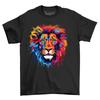 Lion Head Paint Drip Design T-shirt - Roar with Style! Funny T-shirt, Unisex Pri