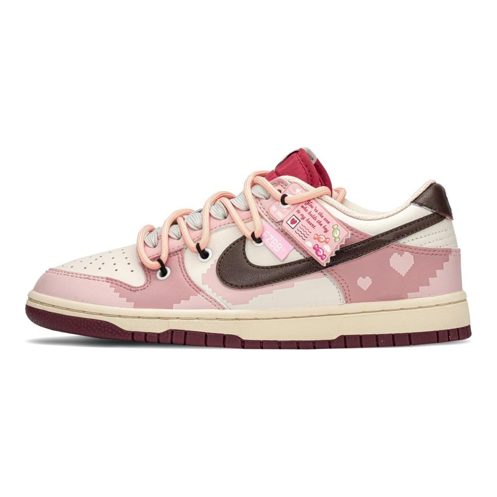 Nike Кеды Dunk Скользкие Устойчивые к истиранию Скользкие Устойчивые к истиранию Низкие Кроссовки для скейтборда Женские HF0736-161(TeamA-S-BOX)