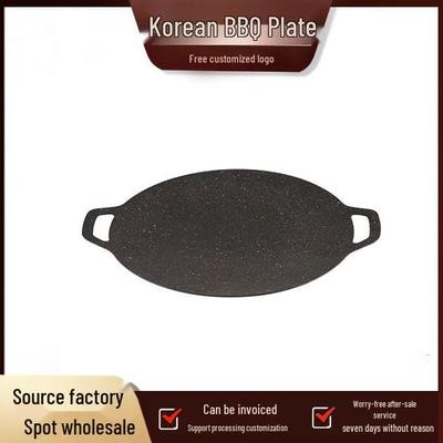 Уличная Портативная Антипригарная Корейская Тарелка для Барбекю - Круглая Сковорода Теппаньяки для Кемпинга